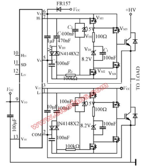 非隔离驱动芯片IR21814S电路设计与集成电路实现要点